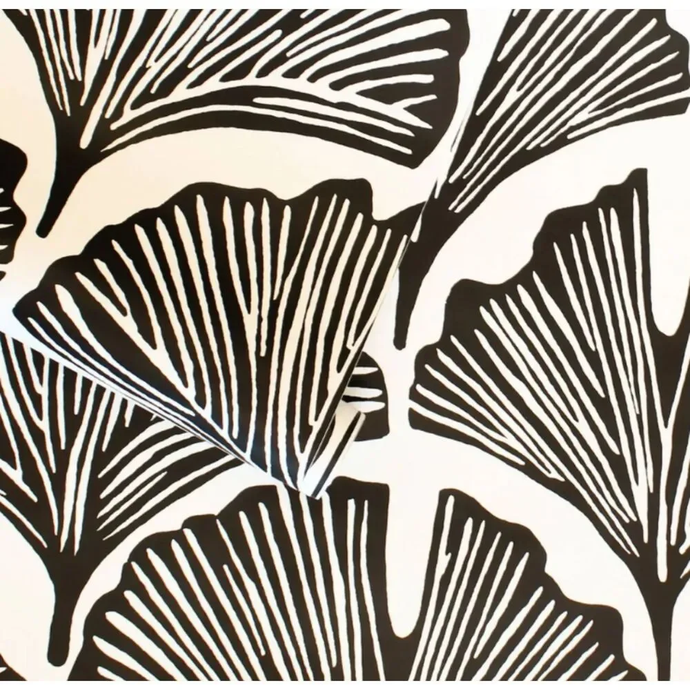Tempaper Novogratz Black Feather Palm Peel & Stick Wallpaper, 20.5